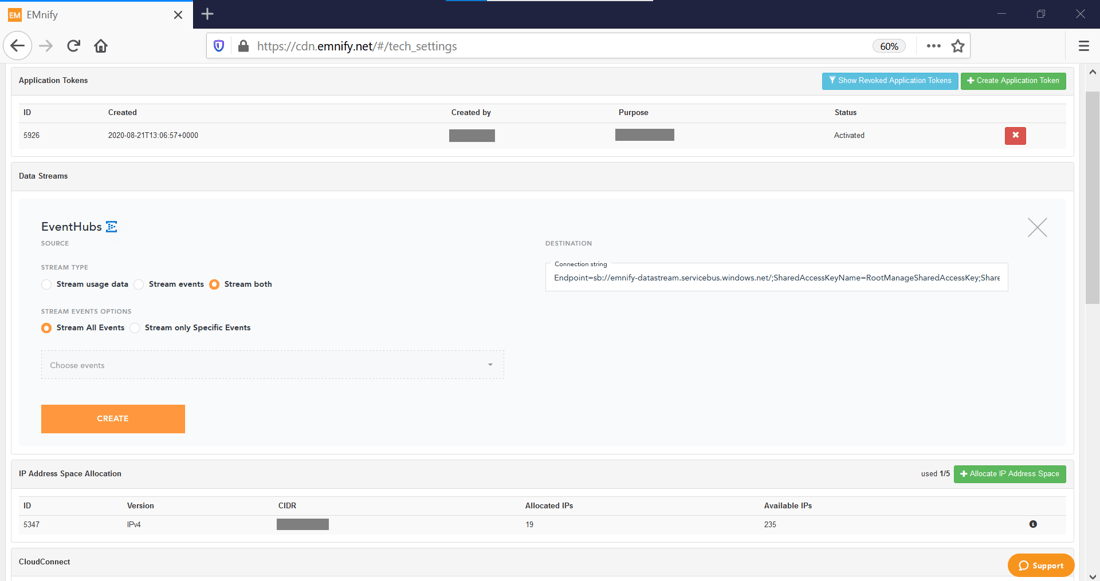 Adding Stream Azure Event Hubs adjusted