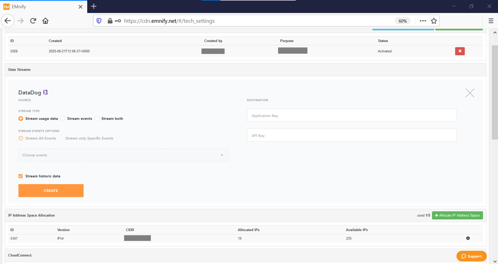 adding stream dataDog adjusted