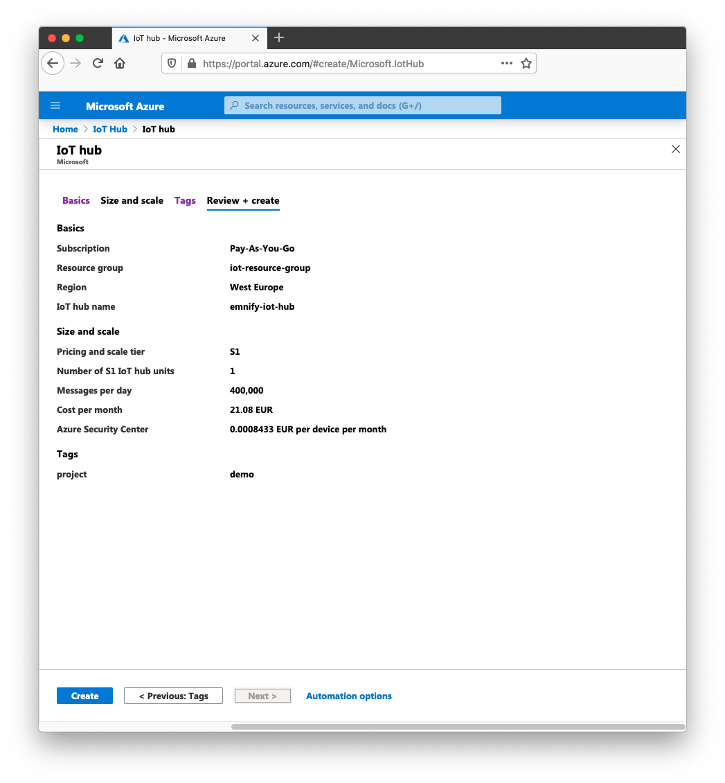EMnify and Azure IoT Hub Integration