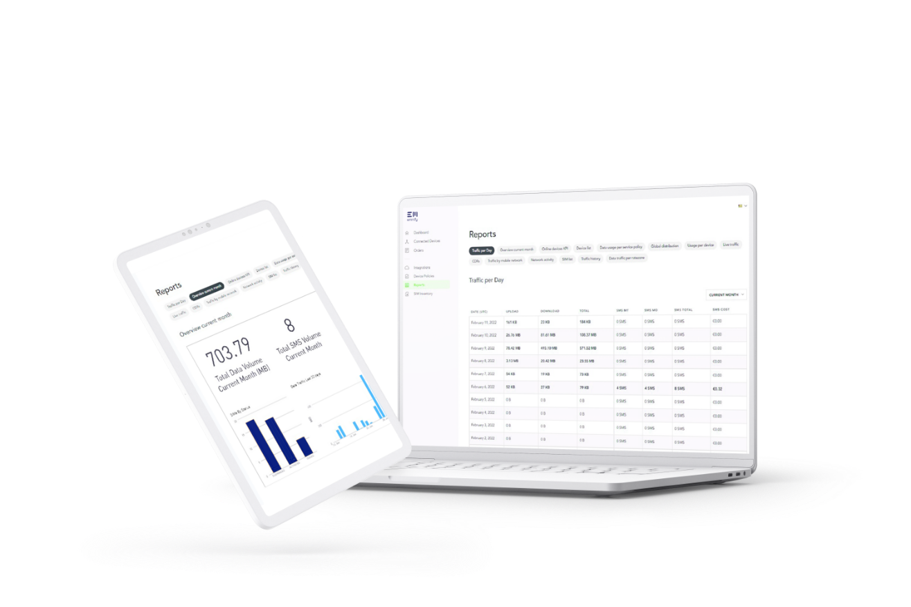 Laptop and Tablet with reports