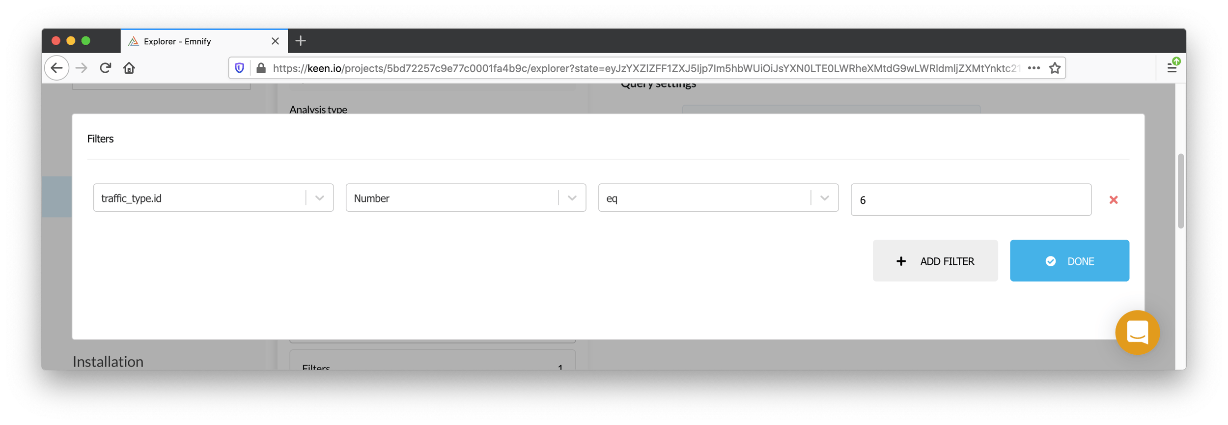 EMnify Data Streamer integration for Keen.io