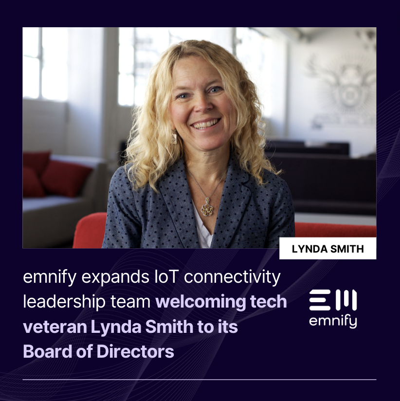 Feature image for emnify+expands+IoT+connectivity+leadership+team+welcoming+tech+veteran+Lynda+Smith+to+its+Board+of+Directors